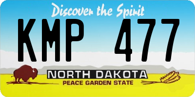 ND license plate KMP477