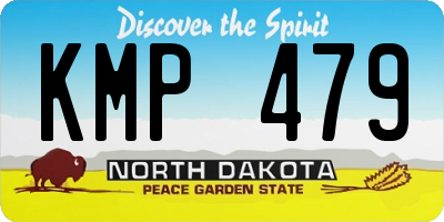 ND license plate KMP479