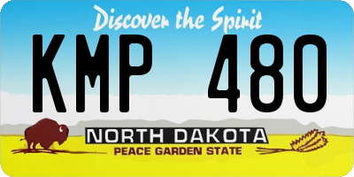 ND license plate KMP480