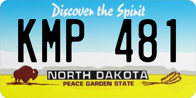 ND license plate KMP481