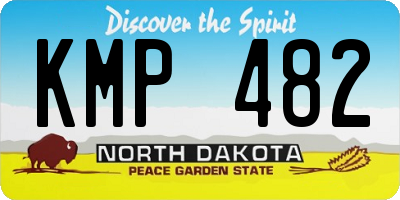 ND license plate KMP482