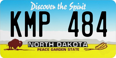 ND license plate KMP484