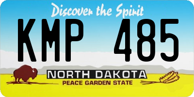 ND license plate KMP485