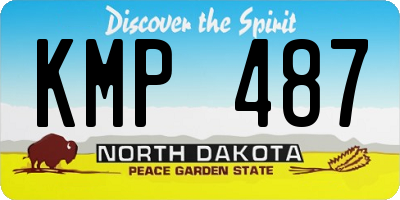 ND license plate KMP487