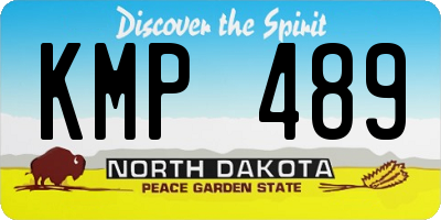 ND license plate KMP489