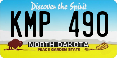 ND license plate KMP490