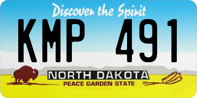 ND license plate KMP491