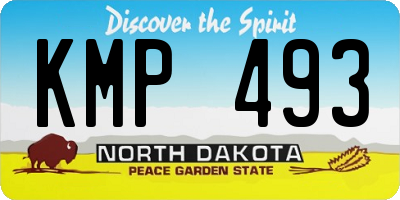 ND license plate KMP493