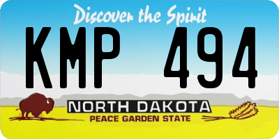 ND license plate KMP494