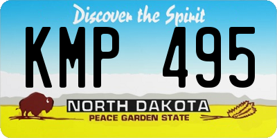 ND license plate KMP495