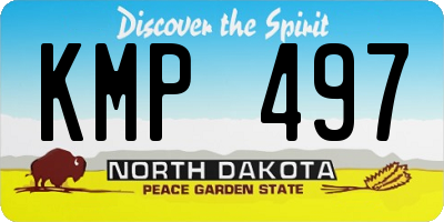 ND license plate KMP497