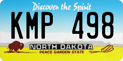 ND license plate KMP498