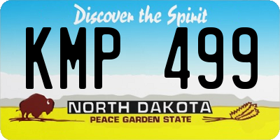 ND license plate KMP499