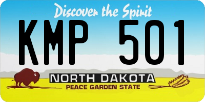 ND license plate KMP501