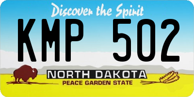 ND license plate KMP502