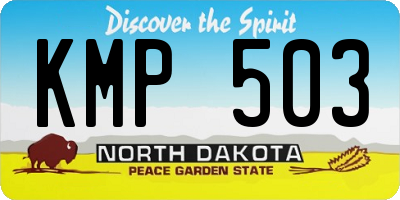 ND license plate KMP503