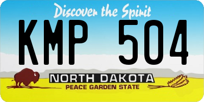 ND license plate KMP504