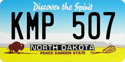 ND license plate KMP507