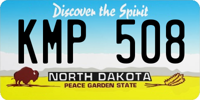 ND license plate KMP508