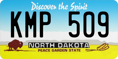 ND license plate KMP509