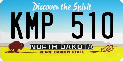 ND license plate KMP510