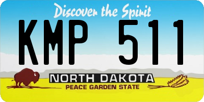 ND license plate KMP511