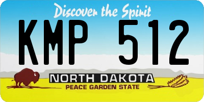 ND license plate KMP512