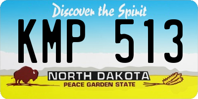 ND license plate KMP513