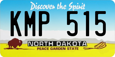 ND license plate KMP515