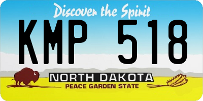 ND license plate KMP518
