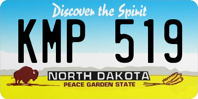 ND license plate KMP519