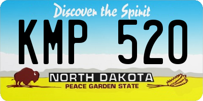 ND license plate KMP520