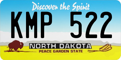 ND license plate KMP522