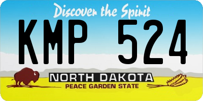 ND license plate KMP524