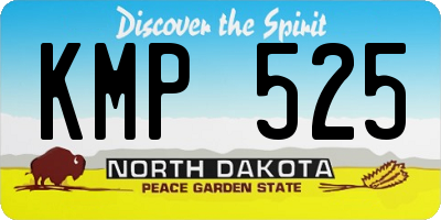 ND license plate KMP525