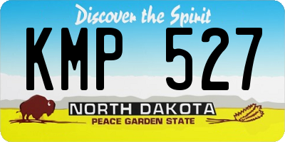 ND license plate KMP527