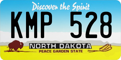 ND license plate KMP528