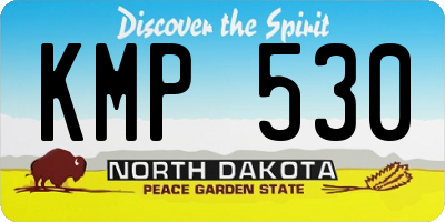 ND license plate KMP530
