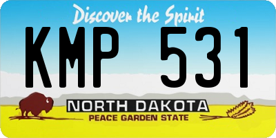 ND license plate KMP531