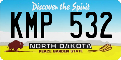 ND license plate KMP532
