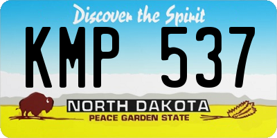 ND license plate KMP537