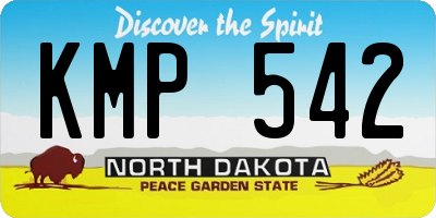 ND license plate KMP542