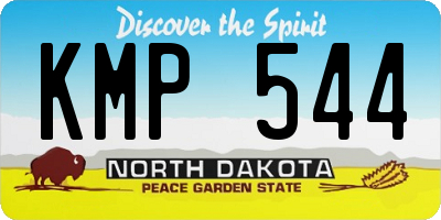 ND license plate KMP544
