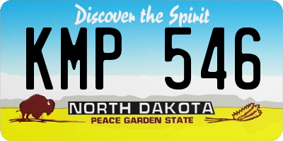 ND license plate KMP546