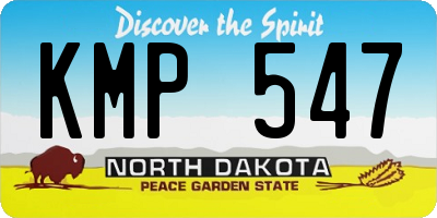 ND license plate KMP547