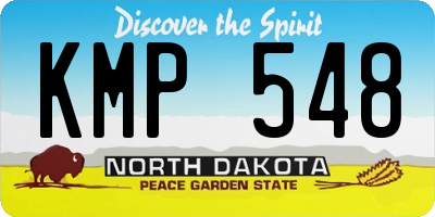 ND license plate KMP548