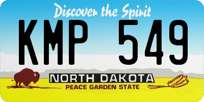 ND license plate KMP549