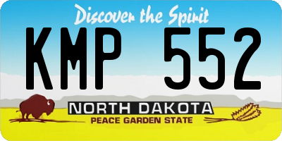 ND license plate KMP552