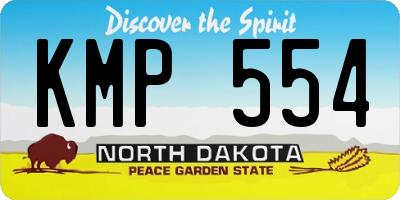 ND license plate KMP554