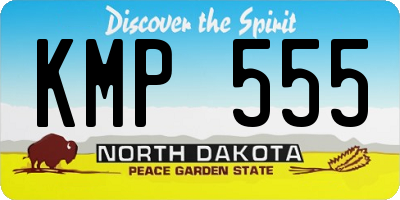 ND license plate KMP555